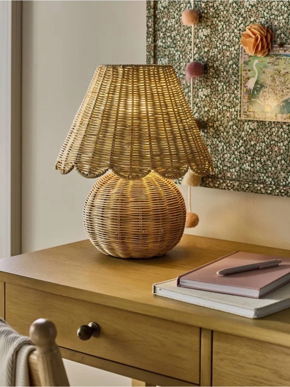 Table Lamp with Woven Base and Woven Shade -Threshold designed with Studio McGee